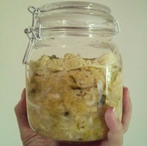 Homemade sauerkraut! Via @lifelovetravelfood